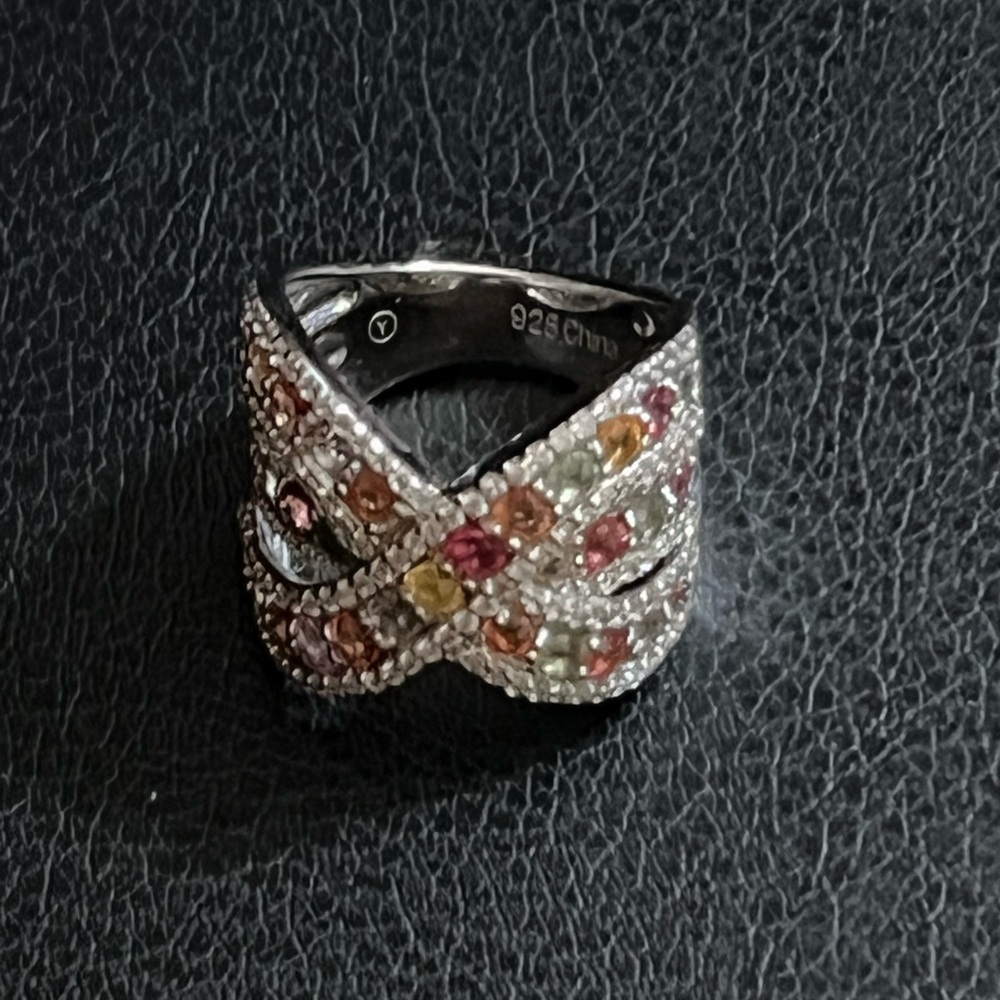 Gorgeous Multi Colored Gemstone Ring - image 4
